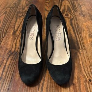 Michael Kors Black Suede 4” Heels Size 6.5